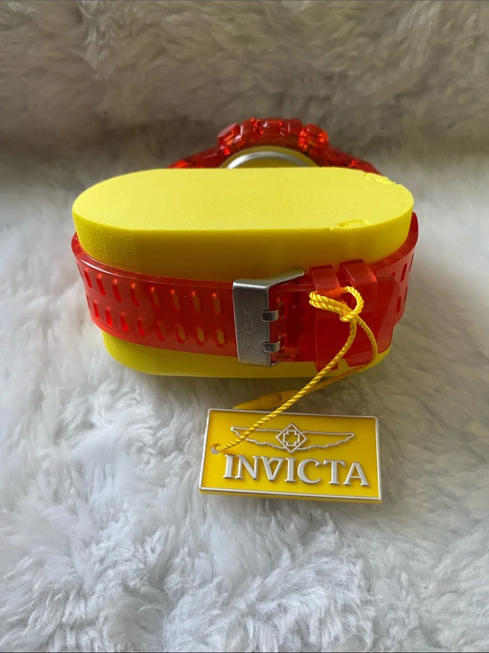 Invicta NEW Red Transparent Digital Chronograph Watch, 49045